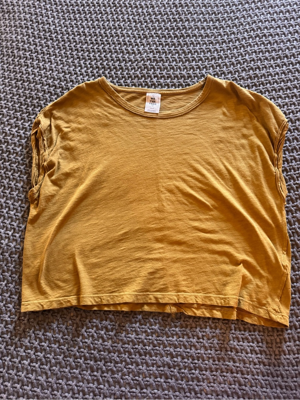 We The Free mustard gold crewneck tee